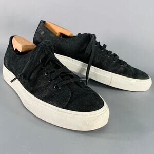 COMMON PROJECTS Size 8 Black Suede Low Top Sneakers